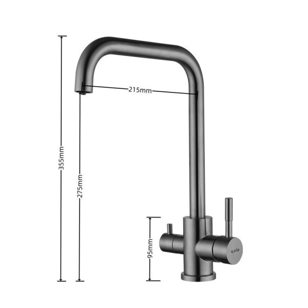 Фото - Смеситель кухонный Ventolux KFPW 11 PVD BK