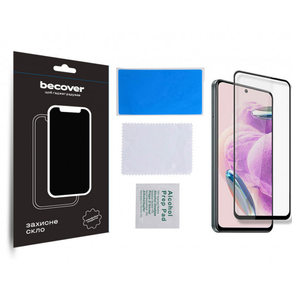 Фото - Защитное стекло для смартфона BeCover Xiaomi Redmi Note 12S Black (709751)