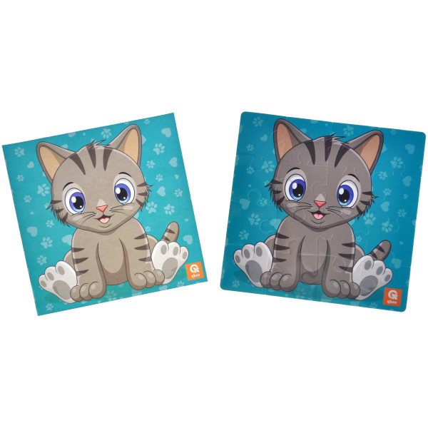 Фото - Пазлы магнитные (3-4 года) qbee 16 эл. "Котенок" (QB200-006)