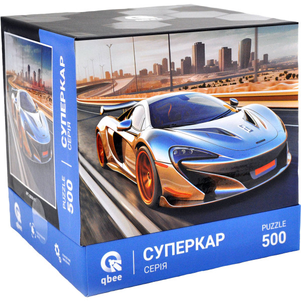 Фото - Пазлы картонные (5-7 лет) qbee 500 эл. Суперкар серия – "Суперкар №1" в кор. (QB500-011)