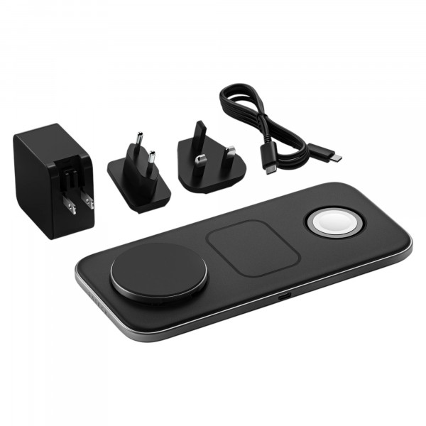 Фото - Беспроводное зарядное устройство Satechi Trio Qi2 Wireless Charging Pad Space Grey (ST-QTPM-EA)