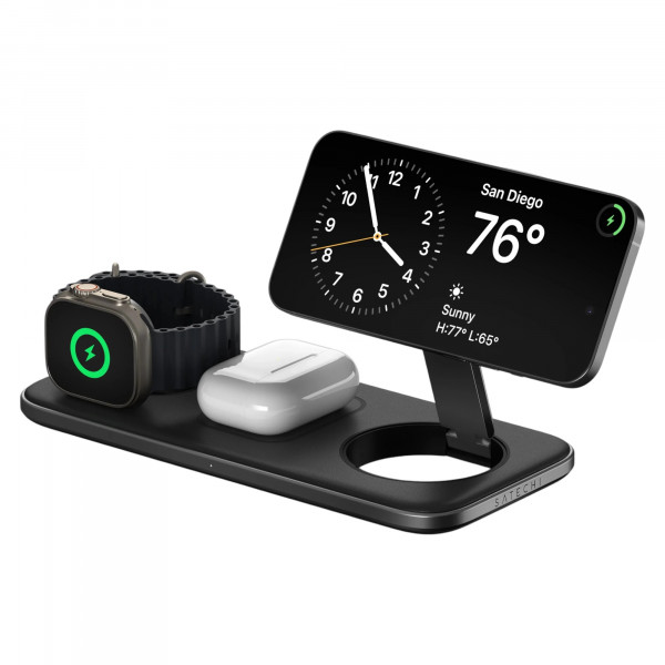 Фото - Беспроводное зарядное устройство Satechi Trio Qi2 Wireless Charging Pad Space Grey (ST-QTPM-EA)