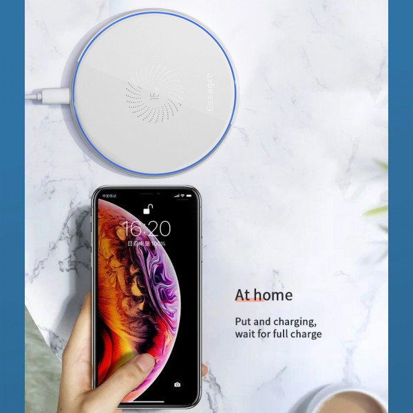 Фото - Беспроводное зарядное устройство Essager Desktop QI Magnetic Wireless Phone Charger 15W White (EWXZMX-JMB02)