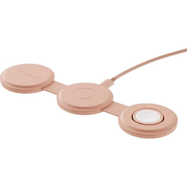 Фото - Беспроводное зарядное устройство Satechi OntheGo 3-in-1 Wireless Charger Desert Rose (ST-QTG31R)
