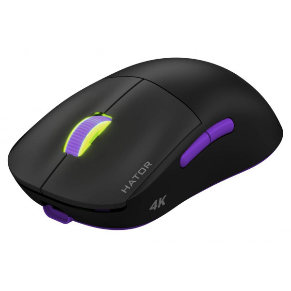 Фото - Мышь беспроводная игровая Hator Quasar 2 Ultra 4K Wireless/Bluetooth/USB Black-Lilac (HTM570BL)
