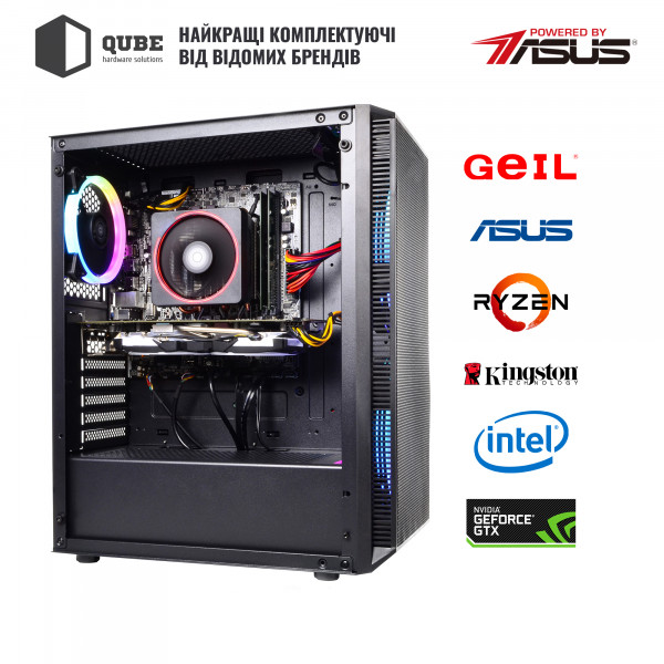Фото - Системный блок QUBE QB Ryzen 3 3100 GTX 1660 SUPER 6GB 81 (Ryzen33100GTX1660SUPER6GB81)