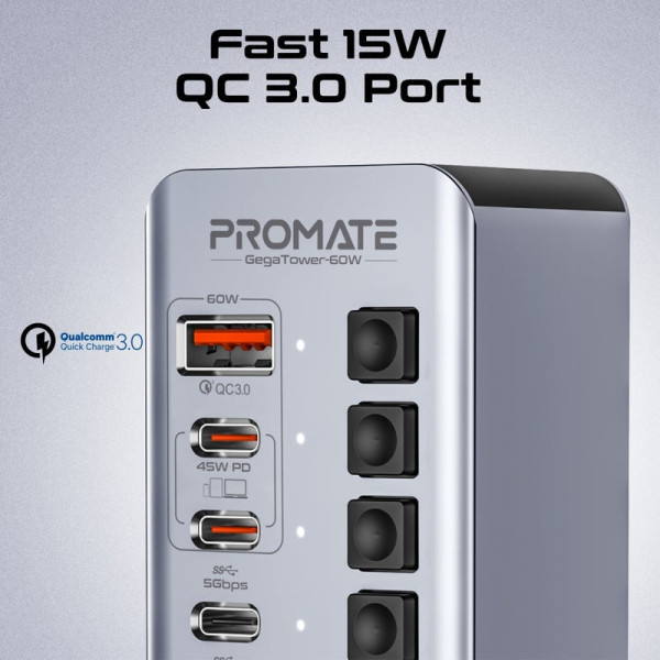 Фото - Хаб USB Promate gegatower-60w