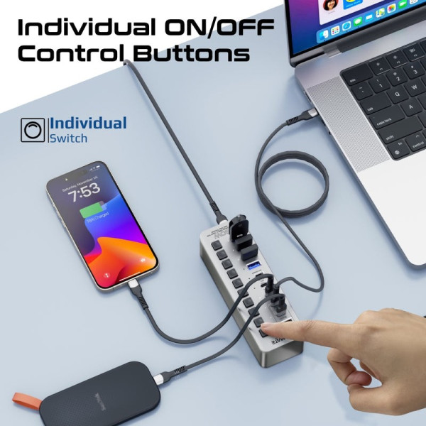 Фото - Хаб USB Promate gegatower-60w