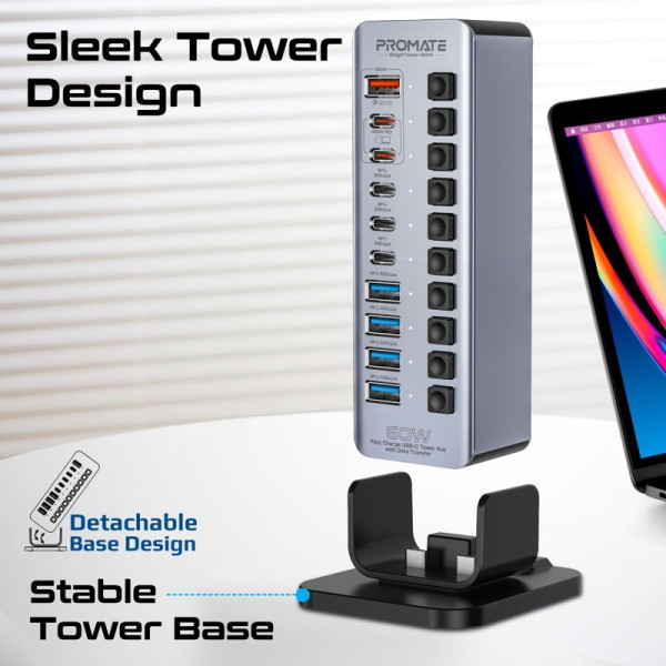 Фото - Хаб USB Promate gegatower-60w