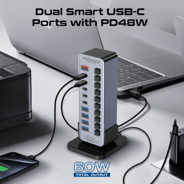 Фото - Хаб USB Promate gegatower-60w