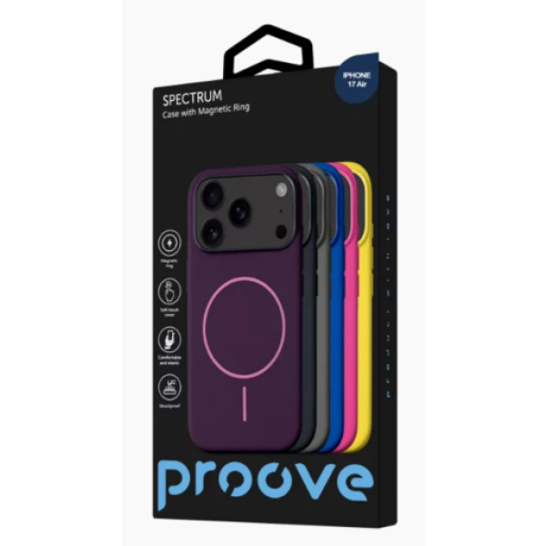 Фото - Чехол для смартфона Proove Spectrum Case with Magnetic Ring iPhone 17 Air acid blue (PCSPIP17AR38)