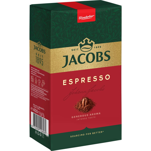 Фото - Кофе молотый Jacobs Espresso  450г