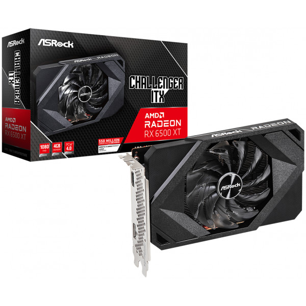 Фото - Видеокарта ASRock AMD RX 6500XT Challenger ITX (RX6500XT CLI 4G)