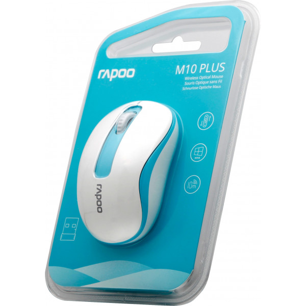 Фото - Мышь компьютерная rapoo M10 wireless, голубая