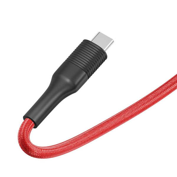 Фото - Кабель синхронизации данных Ridea StablePro Type-C 3A Red-Black (RC-ST74)