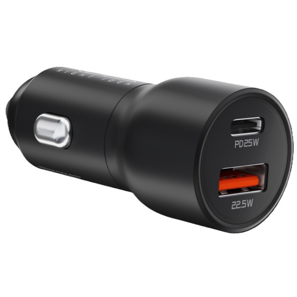 Фото - Автомобильное зарядное устройство Ridea QPow 1USB/1USB-C PD/QC 30W Black (RCC-30110)