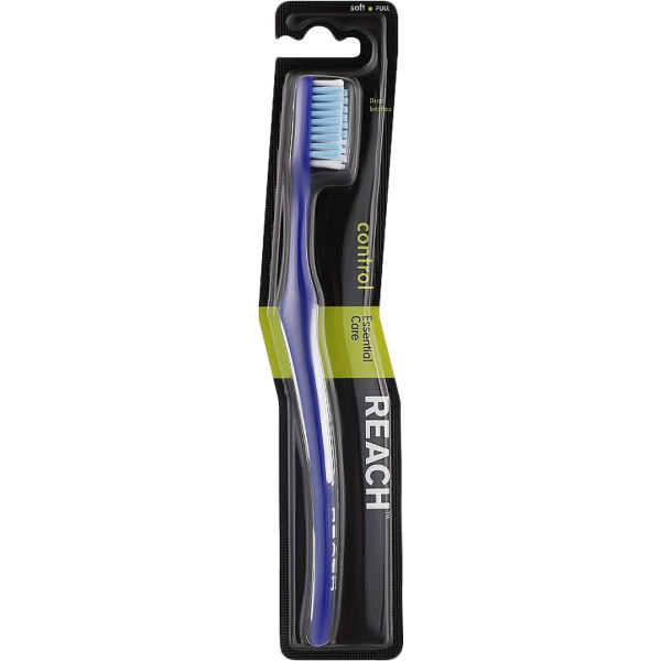 Фото - Зубная щетка Reach Полный контроль Средняя/Control Medium Toothbrush синяя 1 шт. (8801051803463)