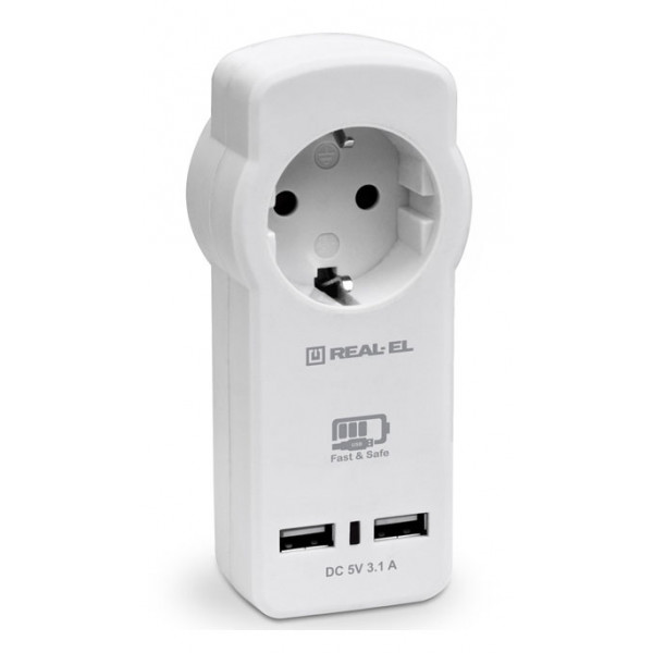 Фото - Сетевое зарядное устройство REAL-EL CS-30 White Фото - Сетевое зарядное устройство REAL-EL CS-30 White
