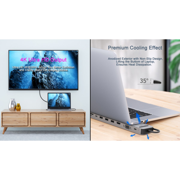 Фото - Хаб USB REAL-EL CQ-1000 Space Grey (EL123110005)