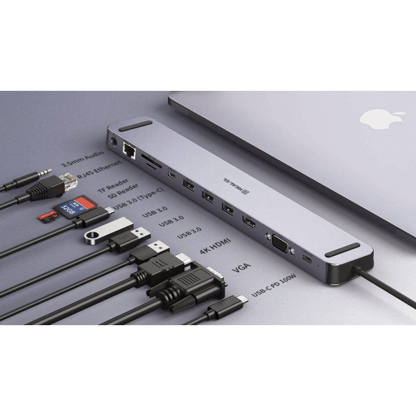 Фото - Хаб USB REAL-EL CQ-1000 Space Grey (EL123110005)