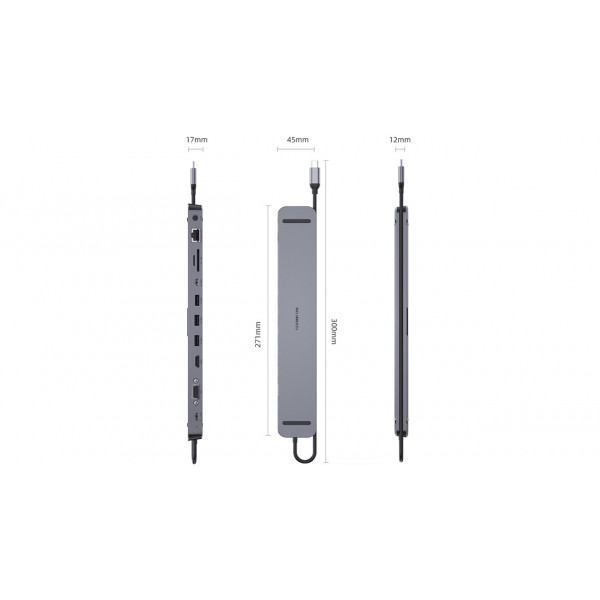 Фото - Хаб USB REAL-EL CQ-1000 Space Grey (EL123110005)