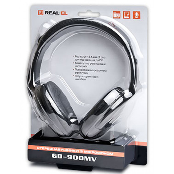 Фото - Гарнитура проводная REAL-EL GD-900MV Black