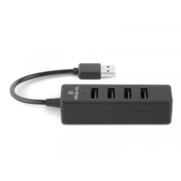 Фото - Хаб USB REAL-EL HQ-154 Black (EL123110007)