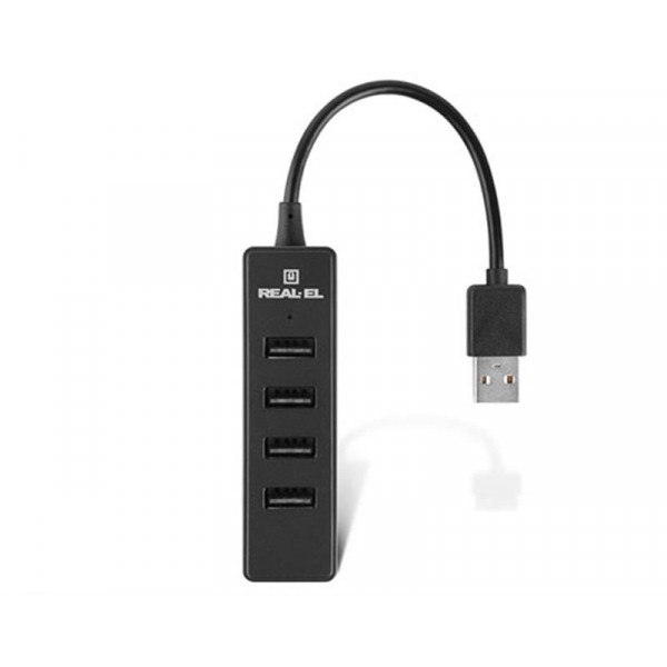 Фото - Хаб USB REAL-EL HQ-154 Black (EL123110007)