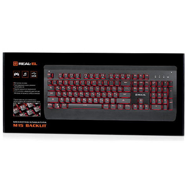 Фото - Клавиатура проводная REAL-EL M15 Black USB