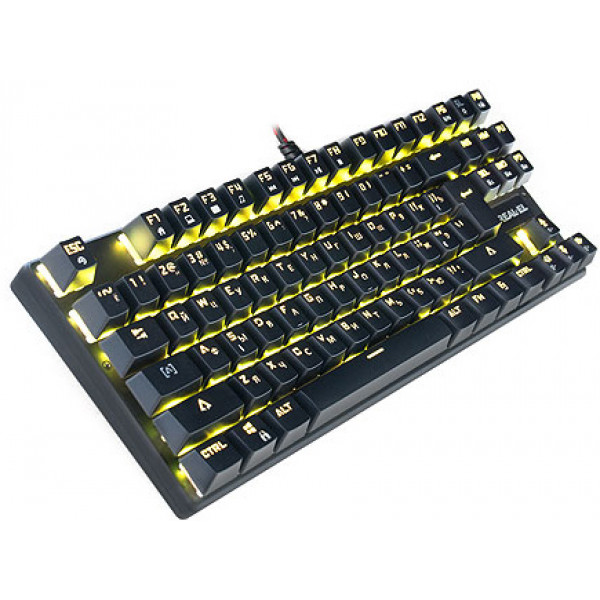 Фото - Клавиатура проводная игровая REAL-EL M28 RGB TKL USB Black