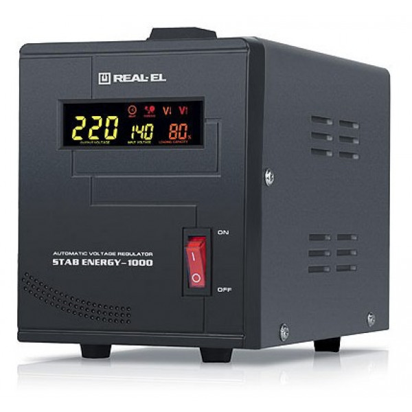 Фото - Уценка - Стабилизатор напряжения REAL-EL STAB ENERGY-1000