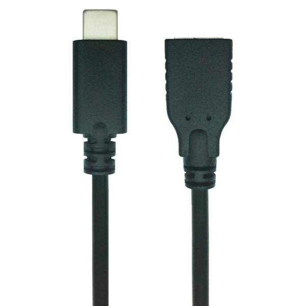 Фото - Кабель синхронизации данных REAL-EL USB 2.0 Type C-AF 0.1m Black
