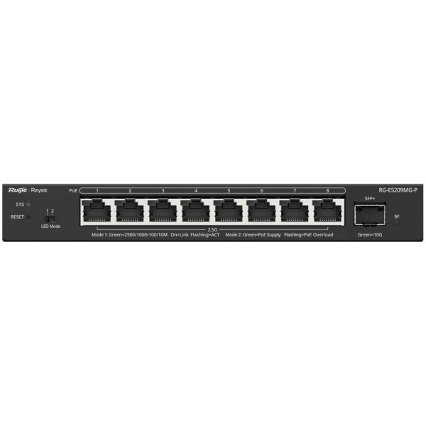 Фото - Коммутатор локальной сети (Switch) Ruijie Reyee (RG-ES209MG-P)