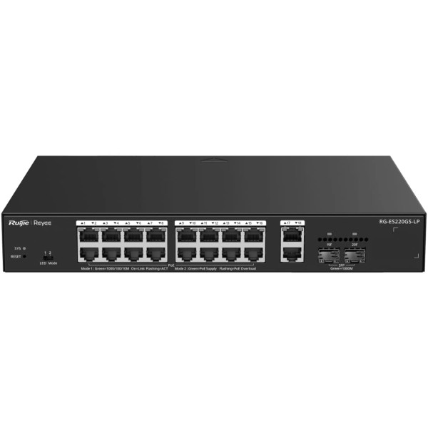 Фото - Коммутатор локальной сети (Switch) Ruijie Reyee RG-ES220GS-LP