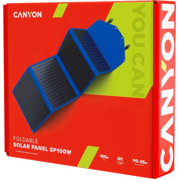 Фото - Портативная солнечная панель Canyon SP-100W Blue (CND-SP100W)