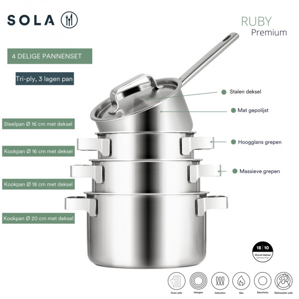 Фото - Набор посуды Sola 4 шт. 13RUBY 004