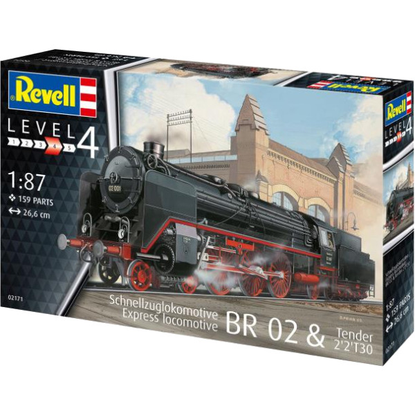 Фото - Набор для моделирования техники Revell Экспресс локомотив BR02 с тендером 2'2'T30 1:87 (RVL-02171)