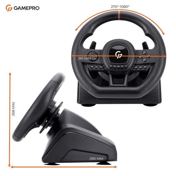 Фото - Руль GamePro PC/XBOX360/XBOXONE/SWITCH/PS3/PS4 (RW038PM)