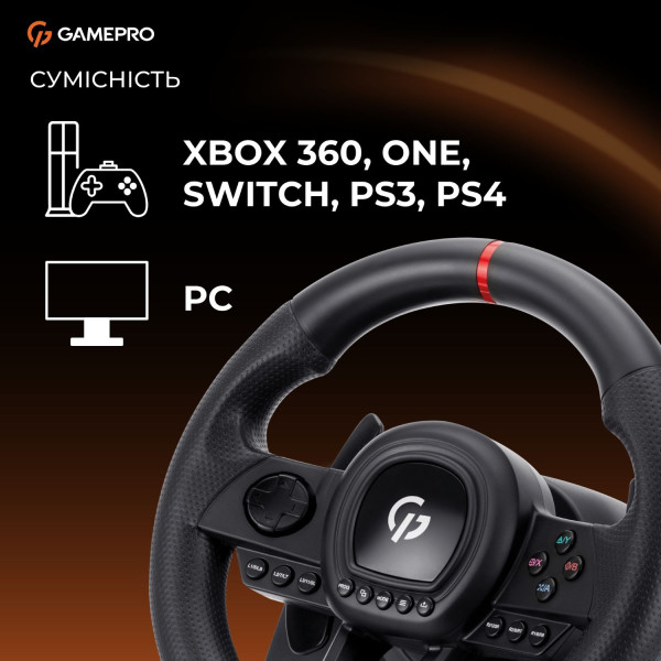 Фото - Руль GamePro PC/XBOX360/XBOXONE/SWITCH/PS3/PS4 (RW038PM)