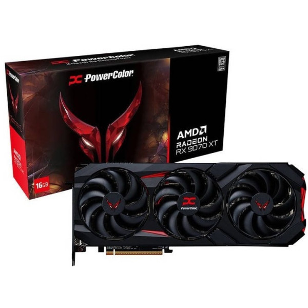Фото - Видеокарта PowerColor AMD Radeon RX 9070 XT 16GB GDDR6 Red Devil Backplate Special Edition PowerColor (RX9070XT 16G-E/OC/BP)