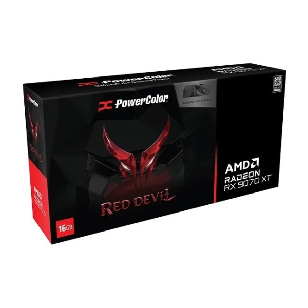 Фото - Видеокарта PowerColor AMD Radeon RX 9070 XT 16GB GDDR6 Red Devil Backplate Special Edition PowerColor (RX9070XT 16G-E/OC/BP)