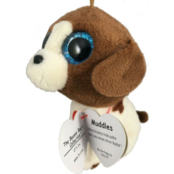 Фото - Мягкая игрушка брелок TY Beanie Boo's Щенок "MUDDLES" 12см (35245)