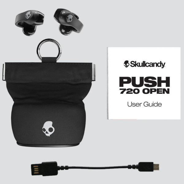 Фото - Наушники вкладыши беспроводные TWS Skullcandy Push 720 Open Ear Black/Silver (S4EOW-T034)