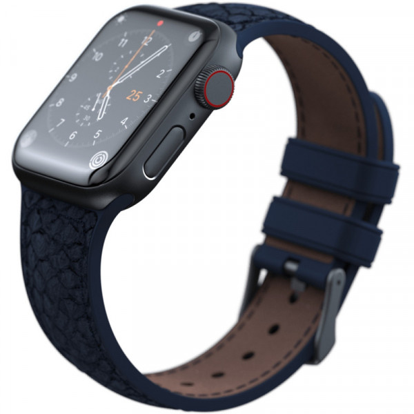 Фото - Ремешок для смарт-часов Njord Salmon Leather Strap Petrol for Apple Watch 45mm/44mm (SL14121)