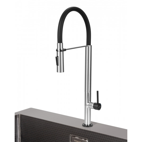 Фото - Смеситель кухонный Gunter & Hauer STERN Brush Black