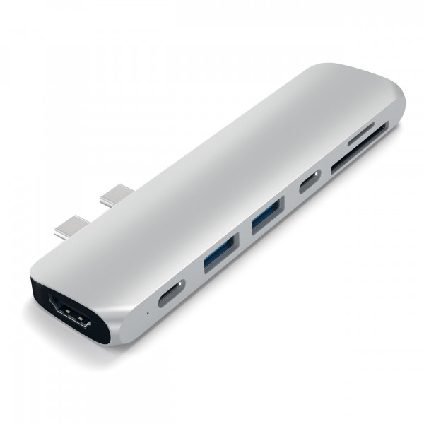 Фото - Хаб USB Satechi Aluminum Type-C Pro Hub Adapter Silver (ST-CMBPS)