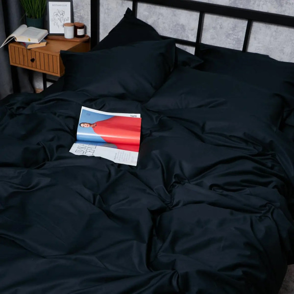 Фото - Комплект постельного белья Moon&Star Satin Premium Black Velvet 200х220 (MS-820008483)
