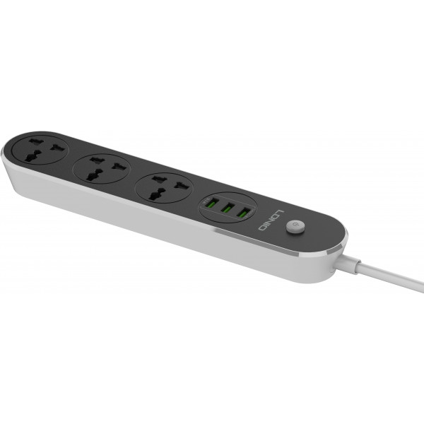 Фото - Сетевой фильтр Ldnio 3 р 3 USB 2 m Black/White (SC3301)