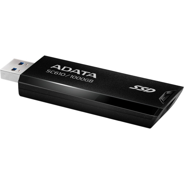 Фото - SSD-накопитель внешний ADATA SC610 1TB USB 3.2  550/500Mb/s Black (SC610-1000G-CBK/RD)