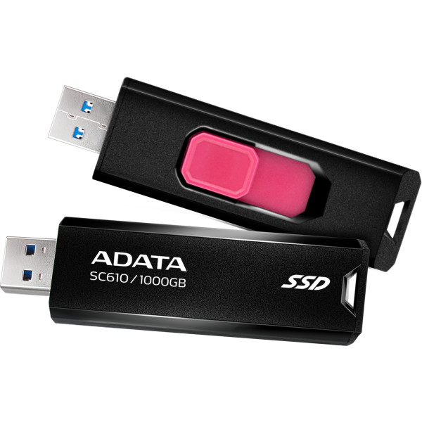 Фото - SSD-накопитель внешний ADATA SC610 1TB USB 3.2  550/500Mb/s Black (SC610-1000G-CBK/RD)